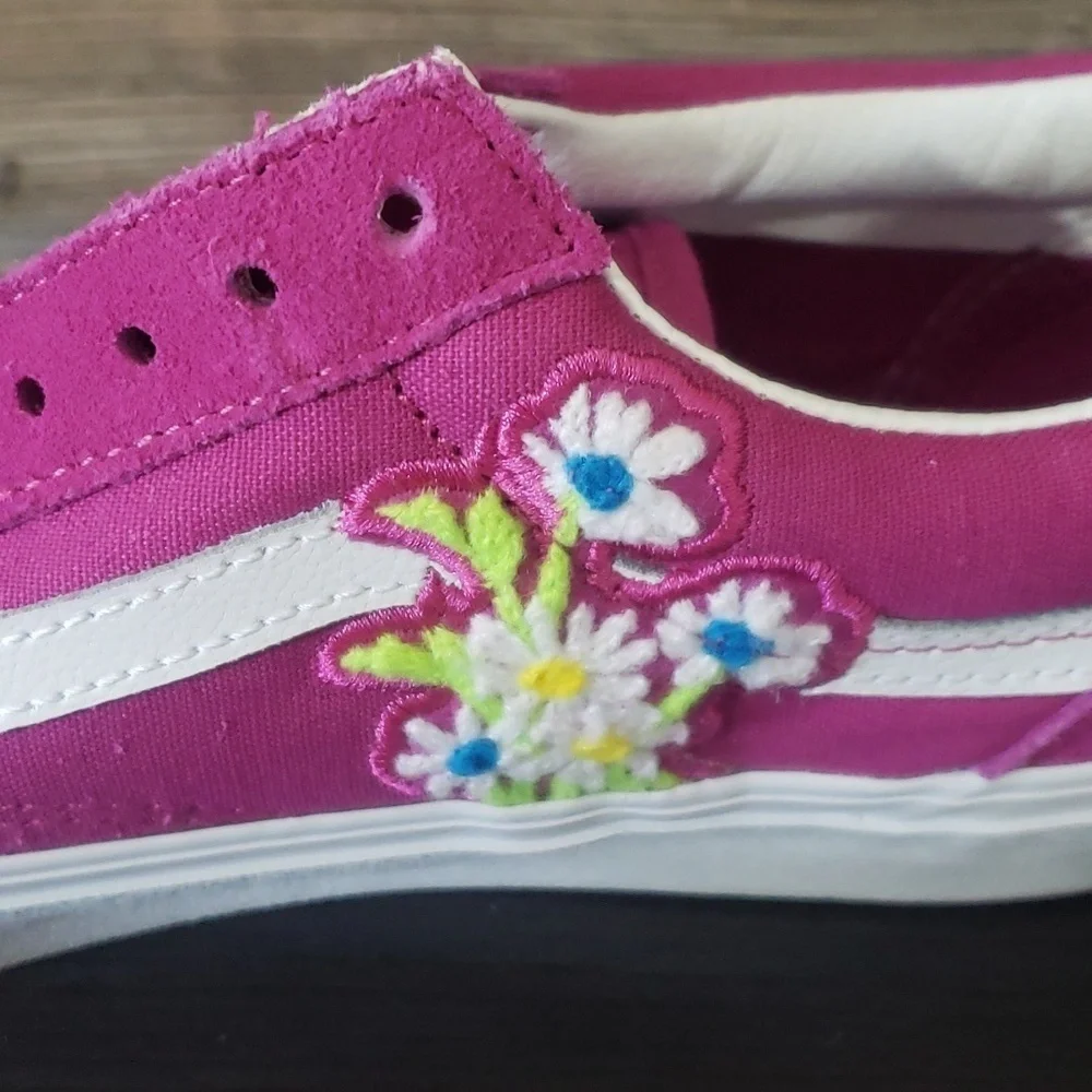New Vans Old Skool Womens Shoes Size 6.5 Floral Pink‎ Girly Summer Skater Indie